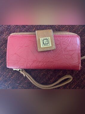 Stone Mountain Red&brown Wristlet Wallet